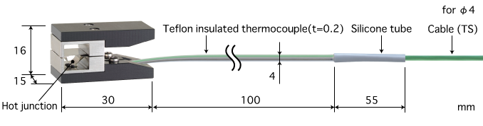 宁波夹管型表面温度传感器 VA系列 E型热电偶 VA-04E-01-TS1-ANP K型热电偶 VA-04K-01-TS1-ANP
