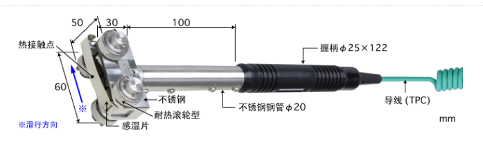 江门高性能移动表面用温度传感器 接触辅助型　SX系列 E型热电偶 SX-671E-01-1-TPC1-ANP K型热电偶 SX-671K-01-1-TPC1-ANP